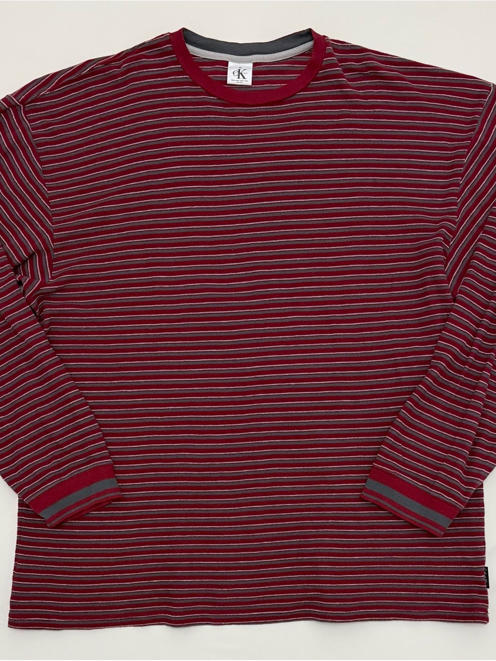 Vintage 90s Calvin Klein Striped Long Sleeve Shirt XL